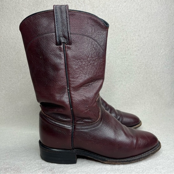 Dan Post Shoes - Dan Post Leather Western Roper Boots-Oxblood Burgundy-Women’s 6-Boho-Festival